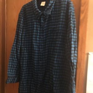 3xl Woman’s black/blue Flannel shirt from Blair